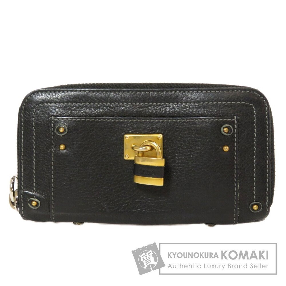 Chloe Cadena Motif Long Wallet Calfskin Leather